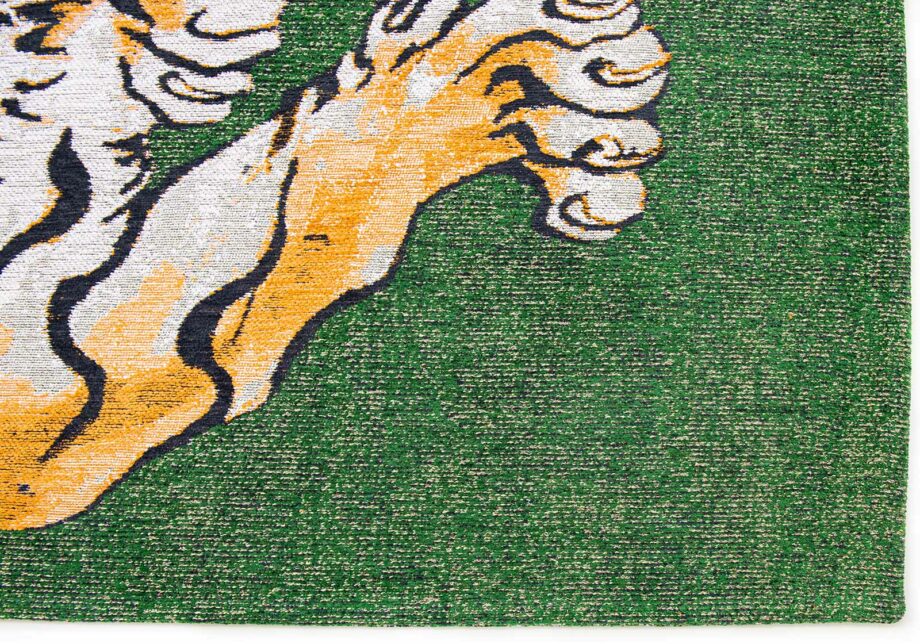 Louis De Poortere tapijt Pop 9388 Green On Fire corner