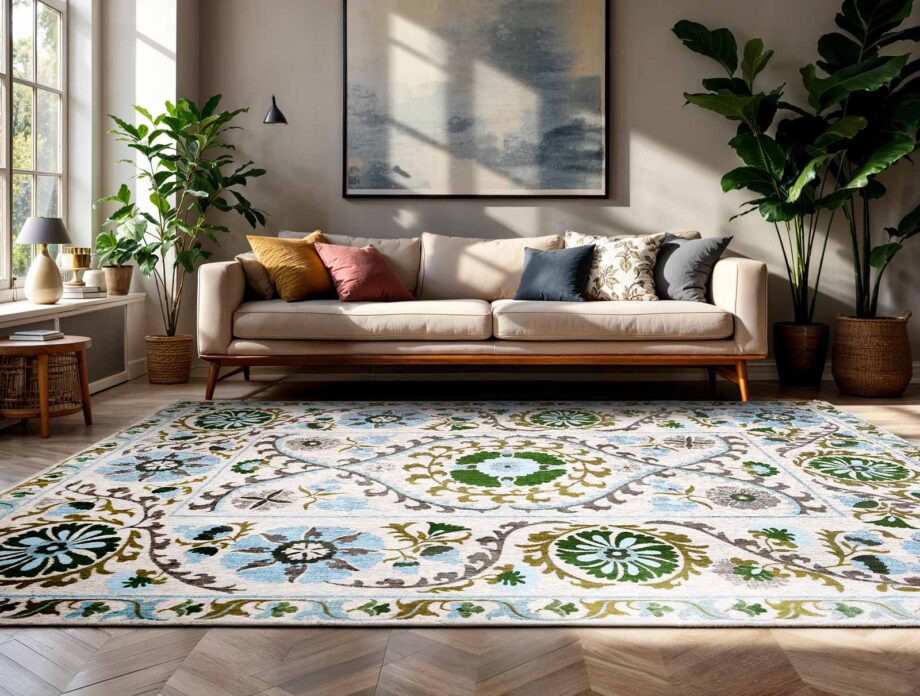 Louis De Poortere tapijt Antiquarian Suzani 9732 Slavia Ambiance
