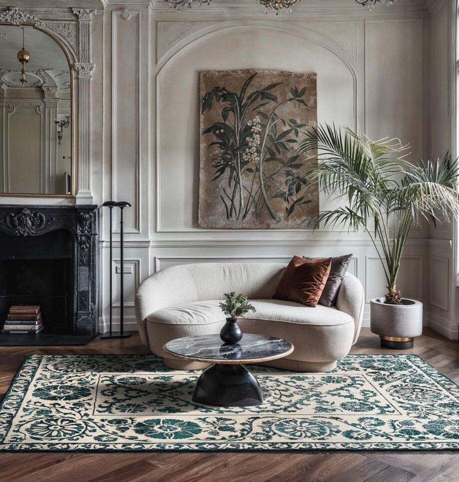 Louis De Poortere tapijt Antiquarian Suzani 9733 Suzani Notos Ambiance