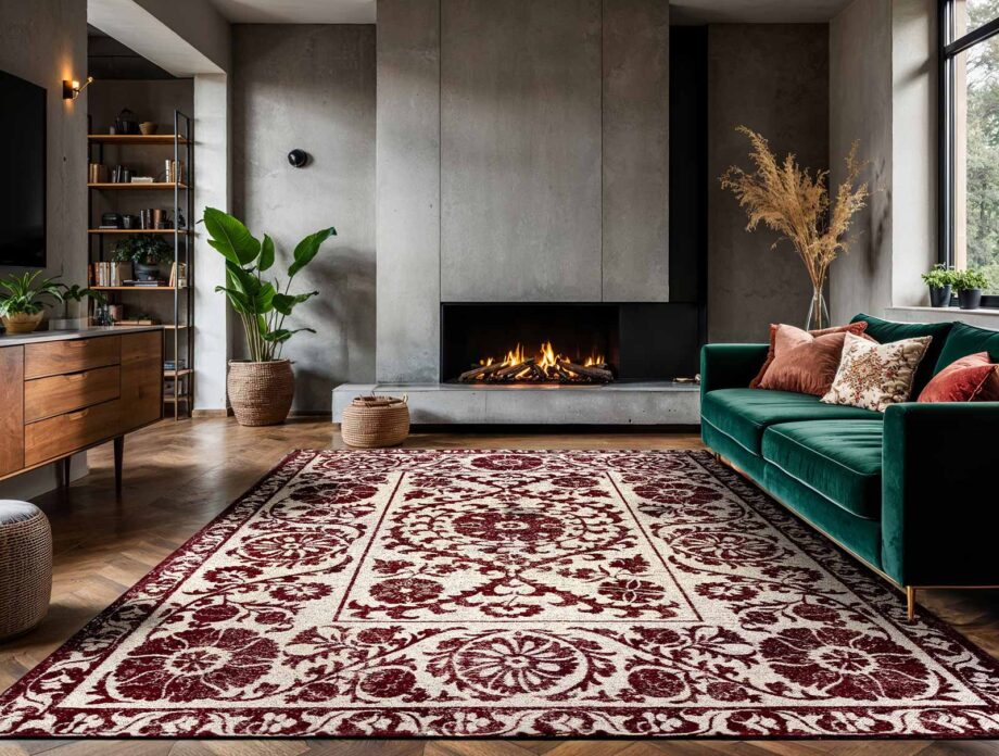 Louis De Poortere tapijt Antiquarian Suzani 9734 Zephyr Ambiance